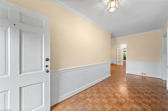 986 Avon Rd, Winston-Salem, NC 27104 - foyer entrance with crown molding and wainscoting
