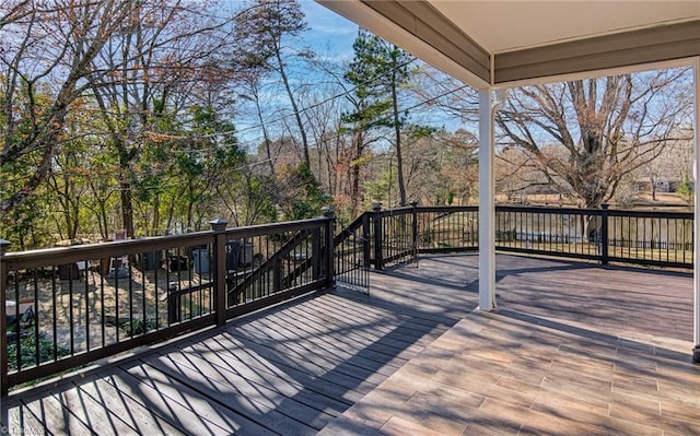 view of wooden deck