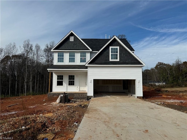 view of front of home featuring a garage