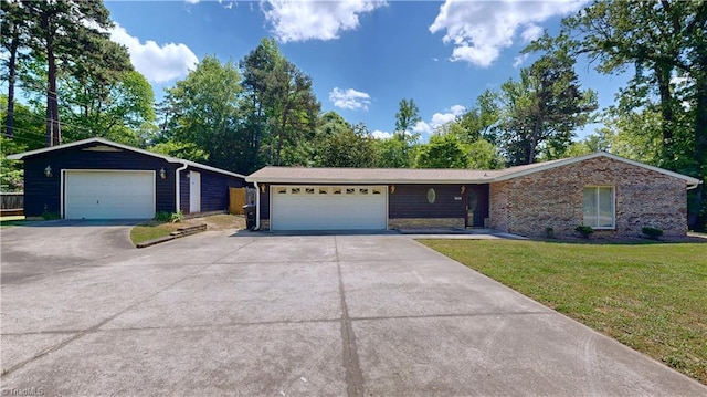 3618 Rockwood Dr, High Point, NC 27265 - ranch-style home featuring concrete driveway and a front lawn