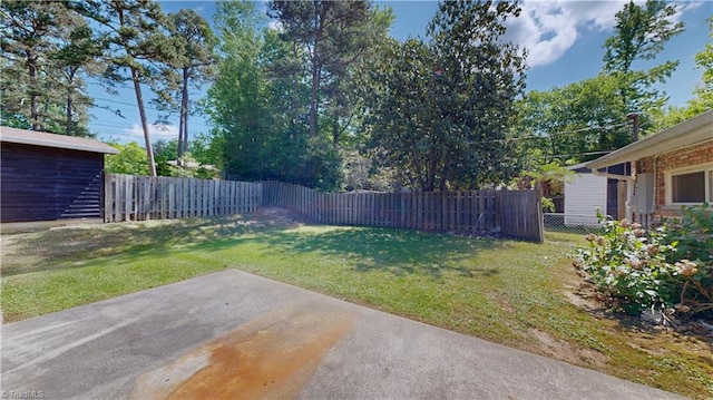 3618 Rockwood Dr, High Point, NC 27265 - view of yard with a fenced backyard and a patio area