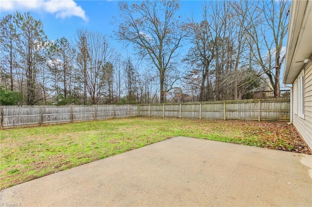 view of yard with a patio area