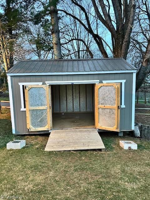 view of shed