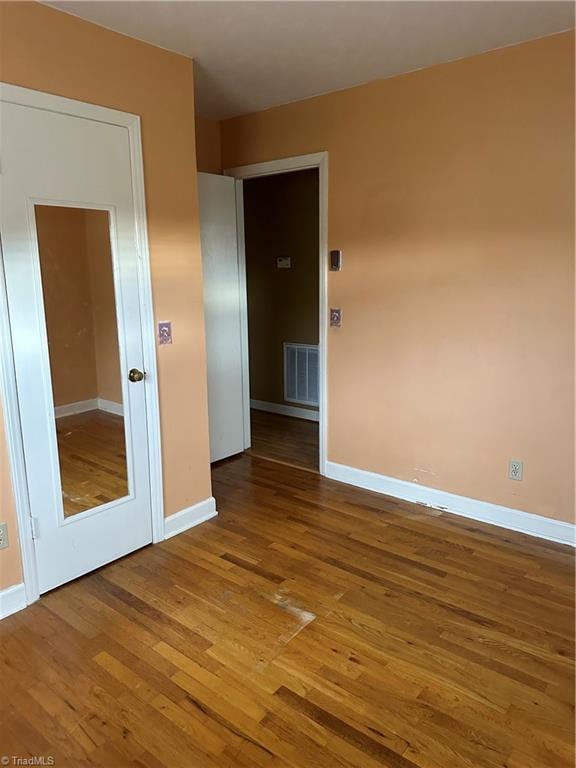 empty room featuring light wood-type flooring