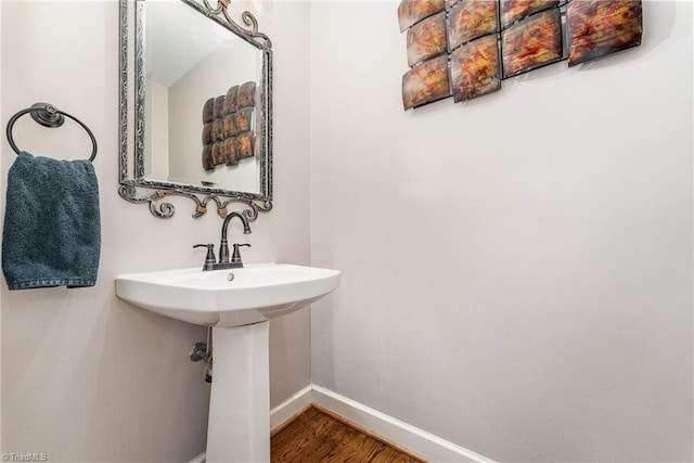 3016 Havasu Way, High Point, NC 27265 - bathroom with baseboards and wood finished floors