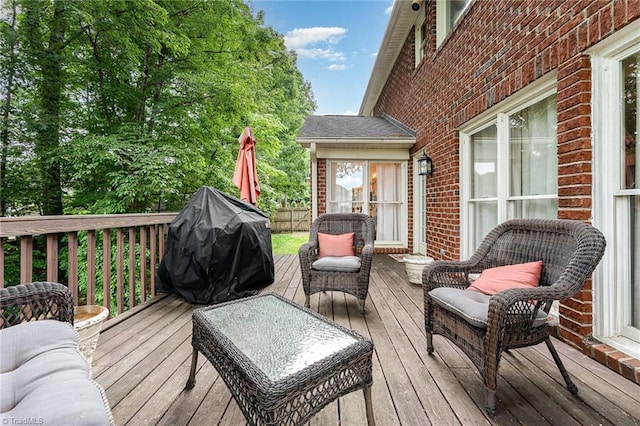 3016 Havasu Way, High Point, NC 27265 - wooden terrace featuring grilling area