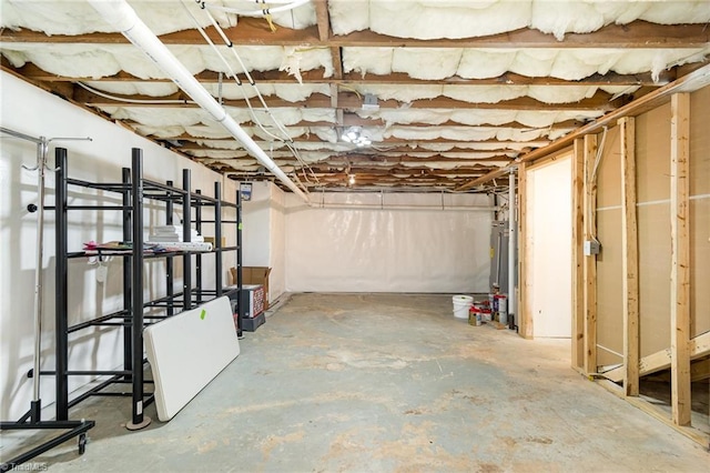 1420 Rankin Rd, Greensboro, NC 27405 - unfinished basement featuring gas water heater
