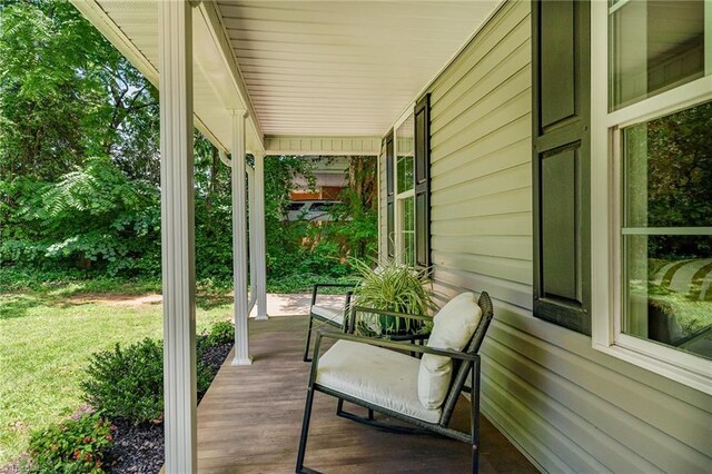 1420 Rankin Rd, Greensboro, NC 27405 - porch featuring a lawn