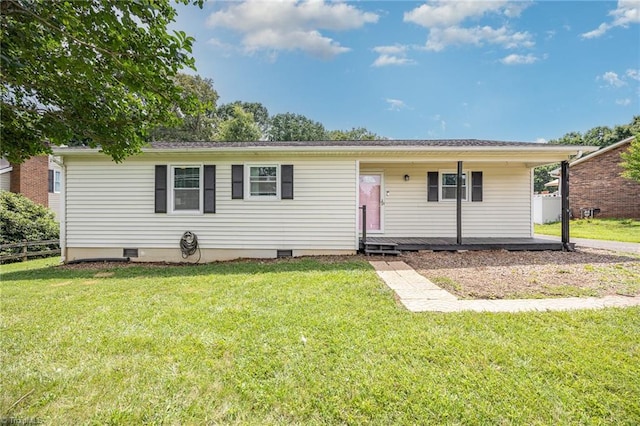 1018 Sequoia Dr, Lewisville, NC 27023 - ranch-style home with crawl space and a porch