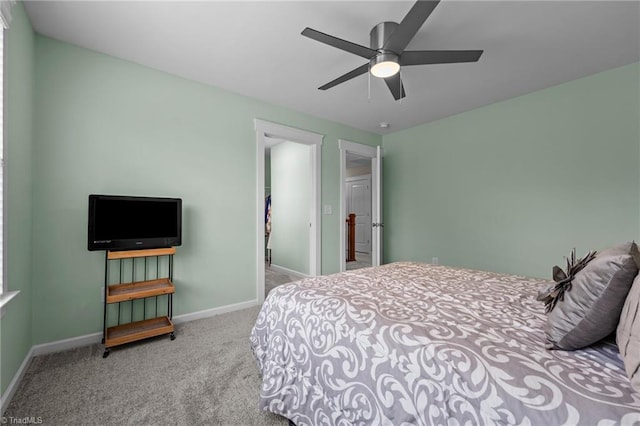 4420 Bonnie Loch Dr, Burlington, NC 27215 - carpeted bedroom with baseboards and ceiling fan
