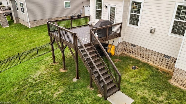 4420 Bonnie Loch Dr, Burlington, NC 27215 - deck with stairway