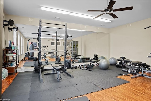 5207 York Place Ct, Walkertown, NC 27051 - gym featuring ceiling fan