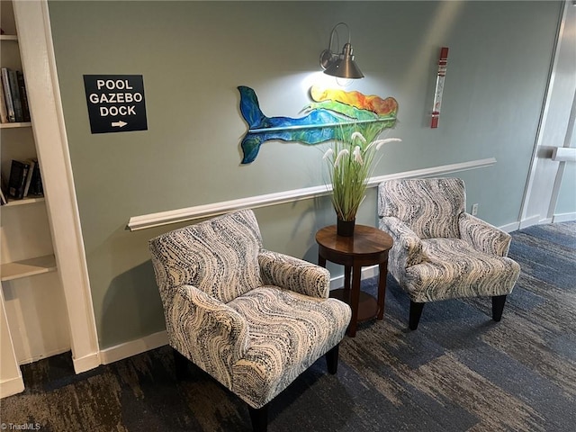602 Fort Macon Rd, Atlantic Beach, NC 28512 - sitting room with baseboards and carpet floors