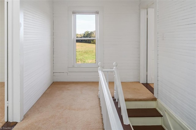 interior space featuring carpet flooring