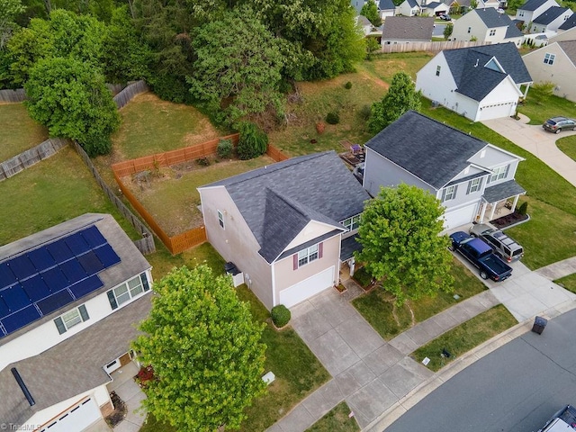 drone / aerial view featuring a residential view