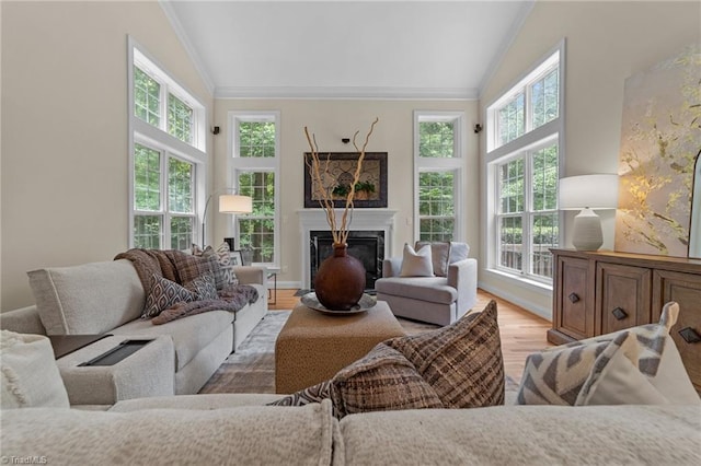 sunroom with vaulted ceiling