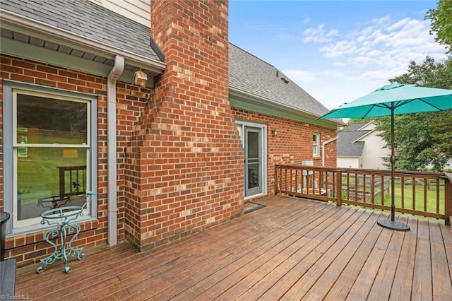 641 Doe Run Dr, Kernersville, NC 27284 - view of wooden terrace