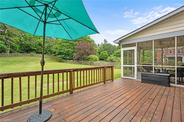 641 Doe Run Dr, Kernersville, NC 27284 - deck featuring a sunroom