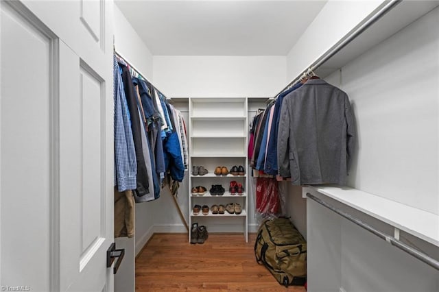 641 Doe Run Dr, Kernersville, NC 27284 - walk in closet featuring wood finished floors