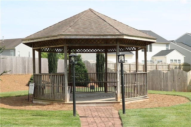 6215 Glen Way Dr, Winston-Salem, NC 27107 - view of home's community featuring a gazebo and a fenced backyard