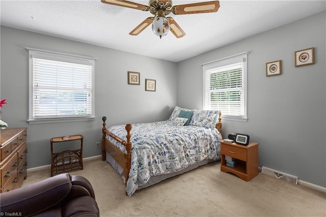 213 Timmys Ln, King, NC 27021 - bedroom with multiple windows, carpet flooring, and a ceiling fan