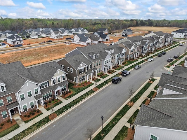 bird's eye view with a residential view