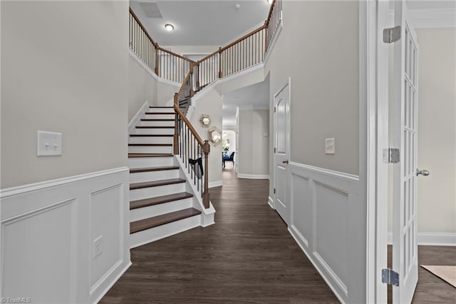 foyer featuring dark hardwood / wood-style floors