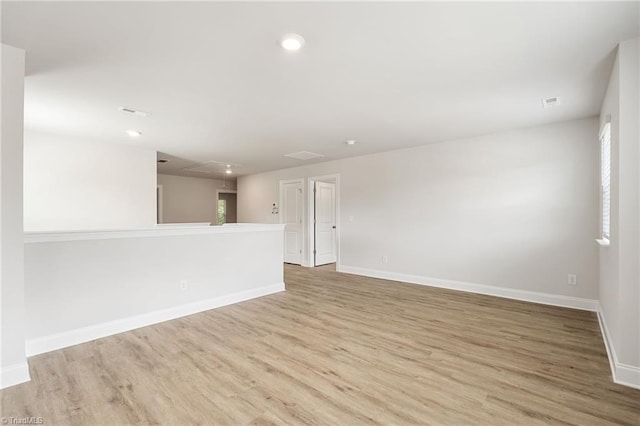5421 High Valley Ln, Winston-Salem, NC 27104 - empty room featuring attic access, light wood-type flooring, and recessed lighting