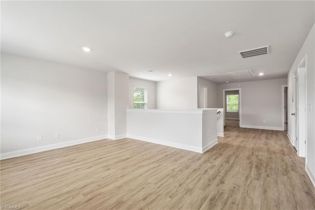 5421 High Valley Ln, Winston-Salem, NC 27104 - empty room featuring attic access, light wood finished floors, recessed lighting, and a smoke detector