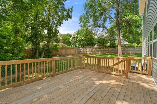 5421 High Valley Ln, Winston-Salem, NC 27104 - deck featuring a fenced backyard