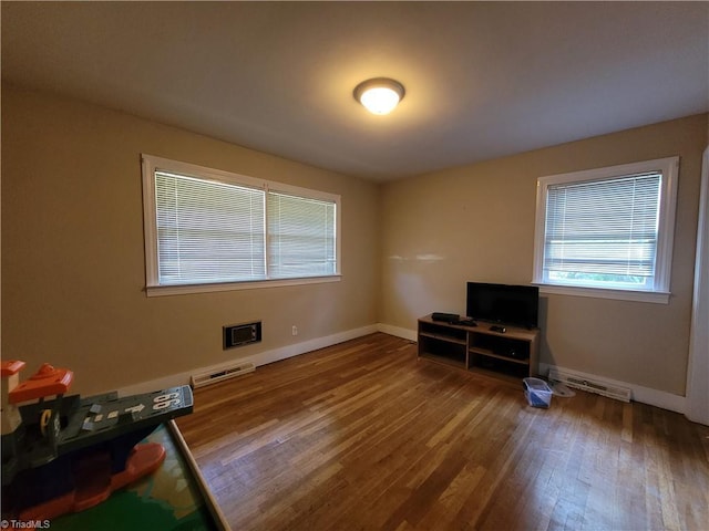 interior space featuring wood-type flooring