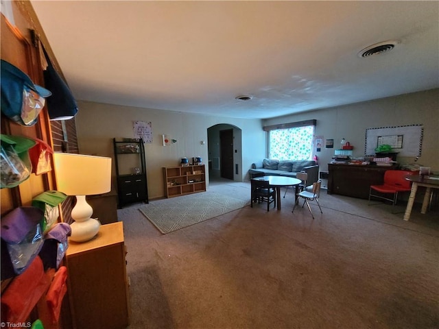 view of carpeted living room