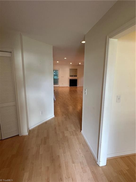 135 Plantation Place Ln, Mount Airy, NC 27030 - corridor with light wood-style flooring and recessed lighting
