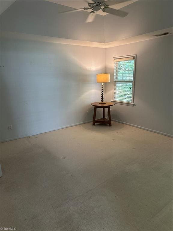 135 Plantation Place Ln, Mount Airy, NC 27030 - carpeted empty room with ceiling fan and lofted ceiling