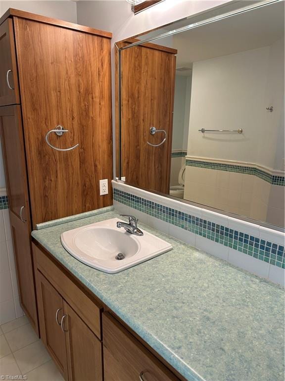 135 Plantation Place Ln, Mount Airy, NC 27030 - bathroom featuring vanity and tile patterned floors