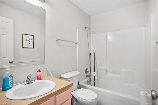 816 W Brook Ct, Archdale, NC 27263 - full bathroom featuring vanity,  shower combination, and a textured ceiling