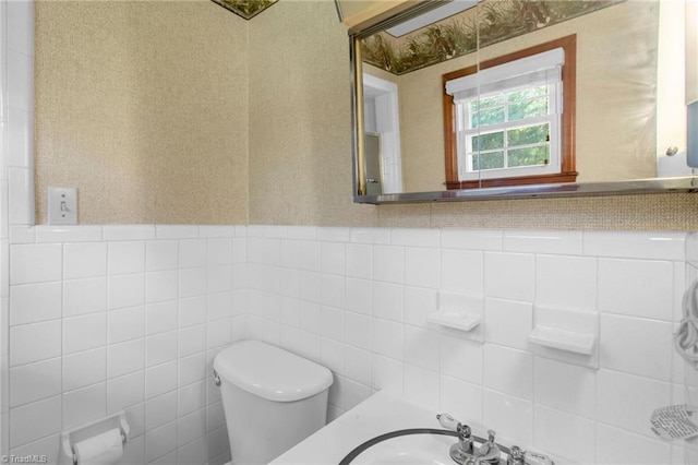 520 S Bunker Hill Rd, Colfax, NC 27235 - half bathroom with vanity and tile walls