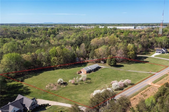 520 S Bunker Hill Rd, Colfax, NC 27235 - aerial view of property's location with property boundaries highlighted