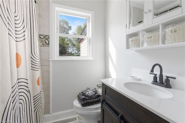 1908 Hilldale Dr, Burlington, NC 27215 - bathroom with vanity and a shower with shower curtain