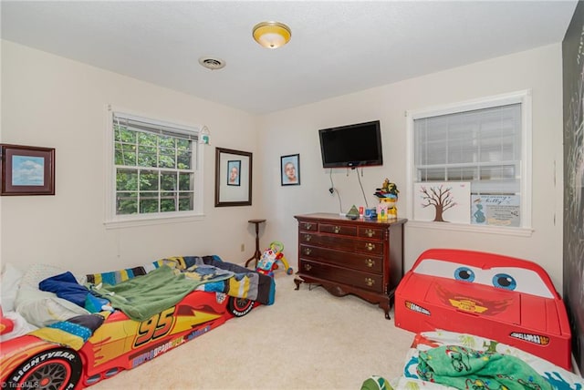 view of carpeted bedroom