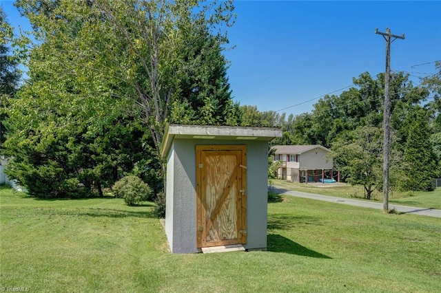 view of shed