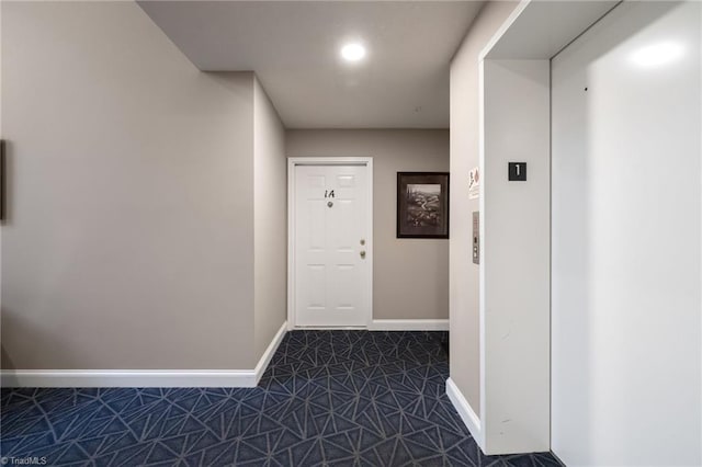 entryway with elevator