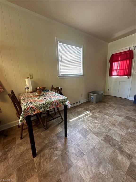 735 Fairfield St, Burlington, NC 27215 - dining room featuring stone finish flooring and baseboards