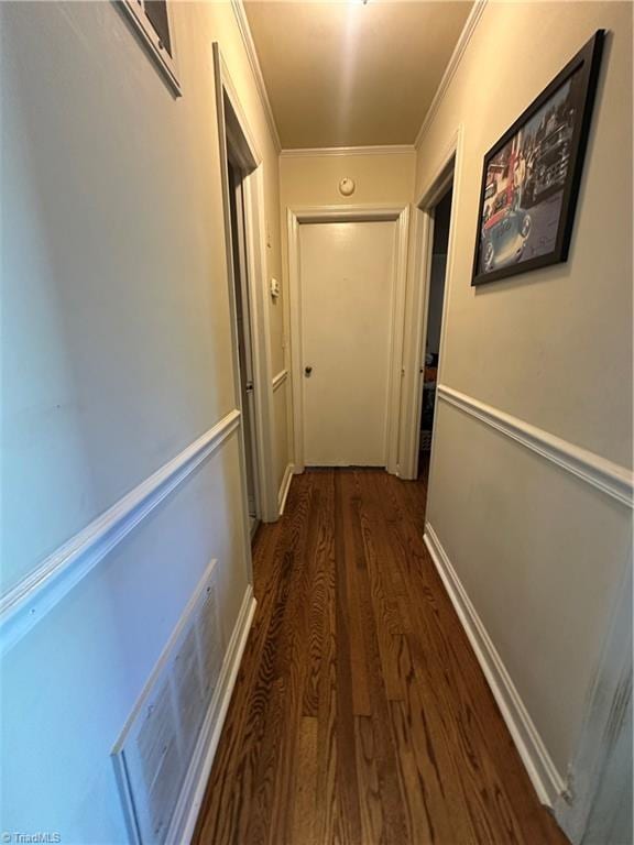 735 Fairfield St, Burlington, NC 27215 - corridor featuring wood finished floors and ornamental molding