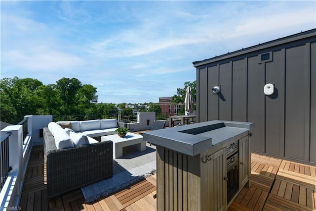 3233 W Friendly Ave, Greensboro, NC 27410 - deck featuring outdoor lounge area
