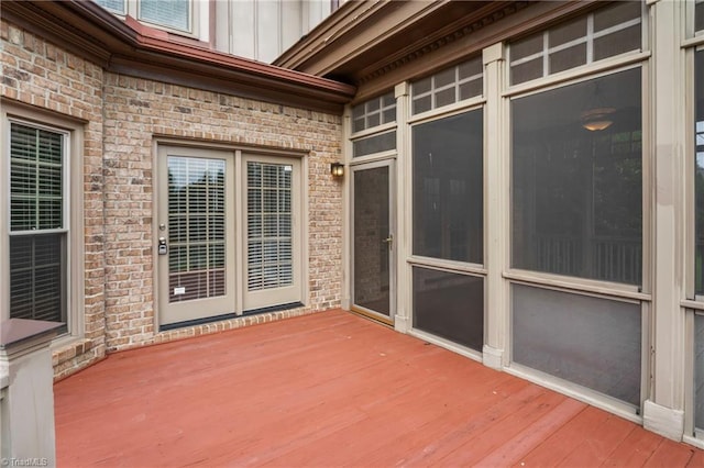 view of patio with a wooden deck