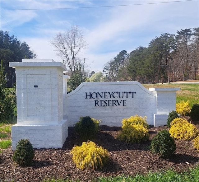 view of community sign
