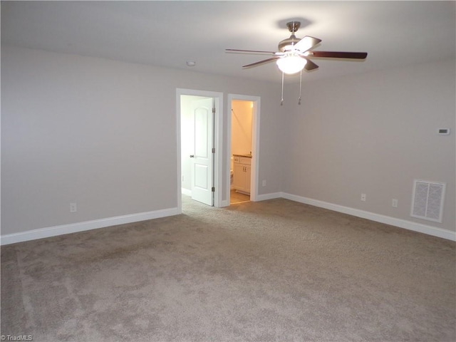 8003 Helison Ct, Stokesdale, NC 27357 - empty room with a ceiling fan, light colored carpet, and baseboards