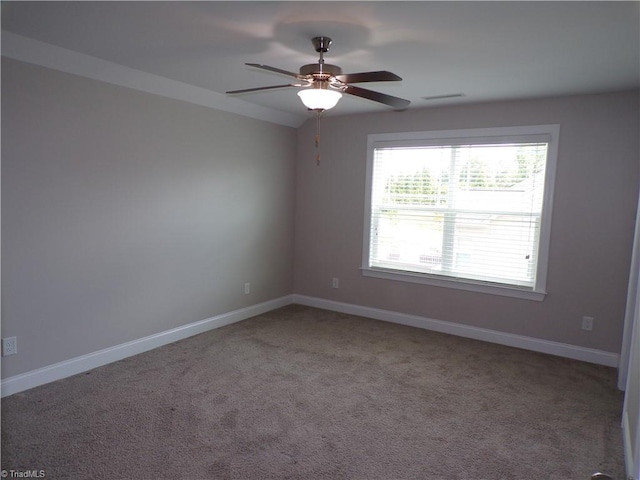 8003 Helison Ct, Stokesdale, NC 27357 - unfurnished room featuring ceiling fan, baseboards, and carpet flooring