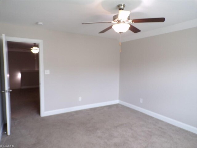 8003 Helison Ct, Stokesdale, NC 27357 - unfurnished room with a ceiling fan, carpet floors, and baseboards